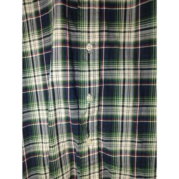Men's Ralph Lauren Classic Fit Long Sleeve Button Up Plaid Shirt Blue/Green - XL - Picture 3 of 7